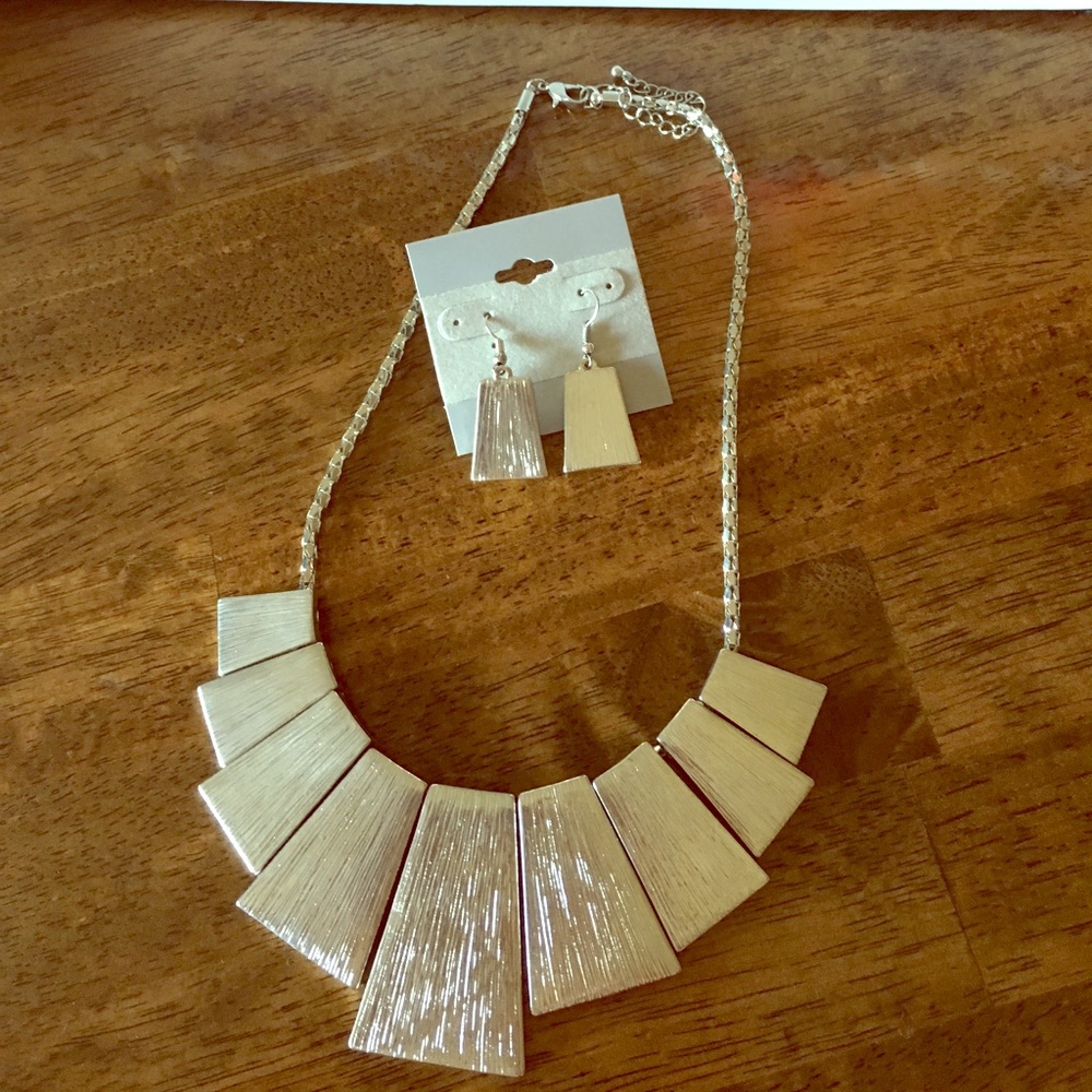 Never worn necklace and earrings