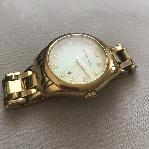Michael Kors MK5310 Gold Mother-of-Pearl Watch - Picture 1 of 3