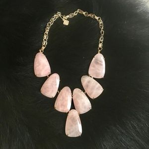 Rose Quartz Kendra Scott Harlow Statement Necklace