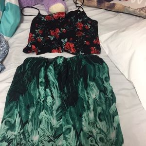 Hawaiian floral top and bottom combo Hawaiian floral top and bottom combo