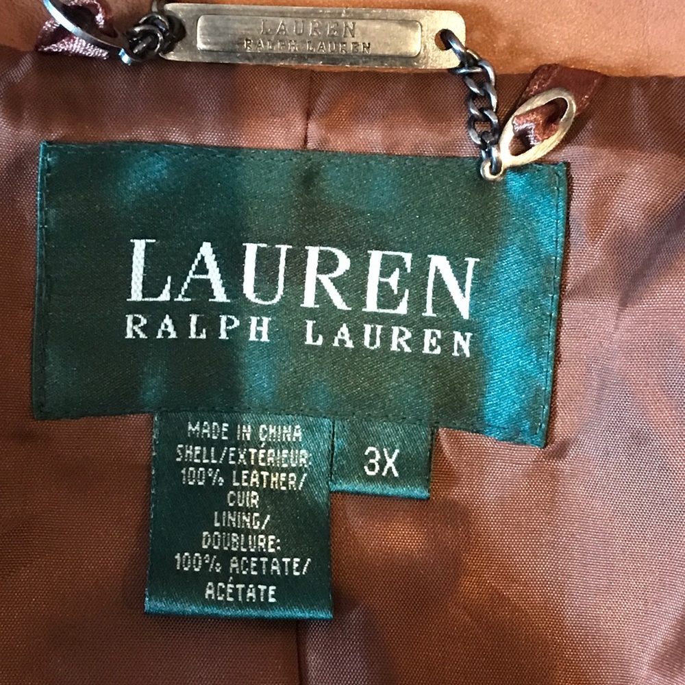 ❌SOLD ❌Ralph Lauren leather jacket, ♣️RL♣️ - Picture 3 of 7