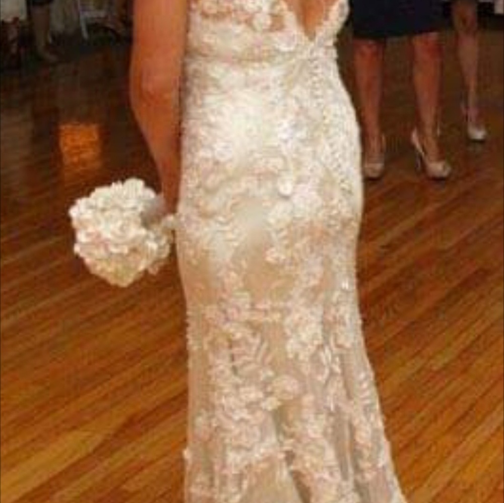 Allure Bridal Ivory/cafe/silver Size 12