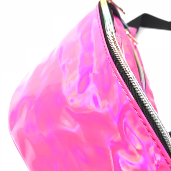 Fanny Pack Polyurethane Mini Bag w Rainbow Shine - Picture 8 of 8