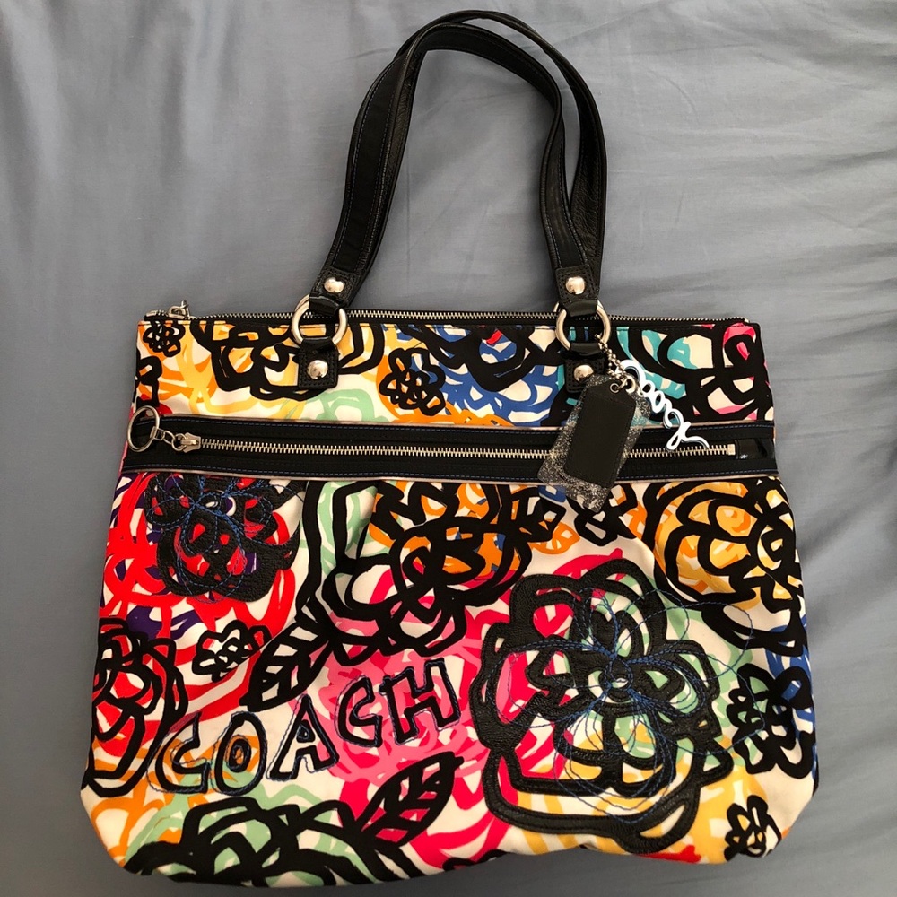 Coach poppy tote