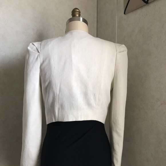NWT White Linen fitted Moto Jacket - Picture 4 of 8