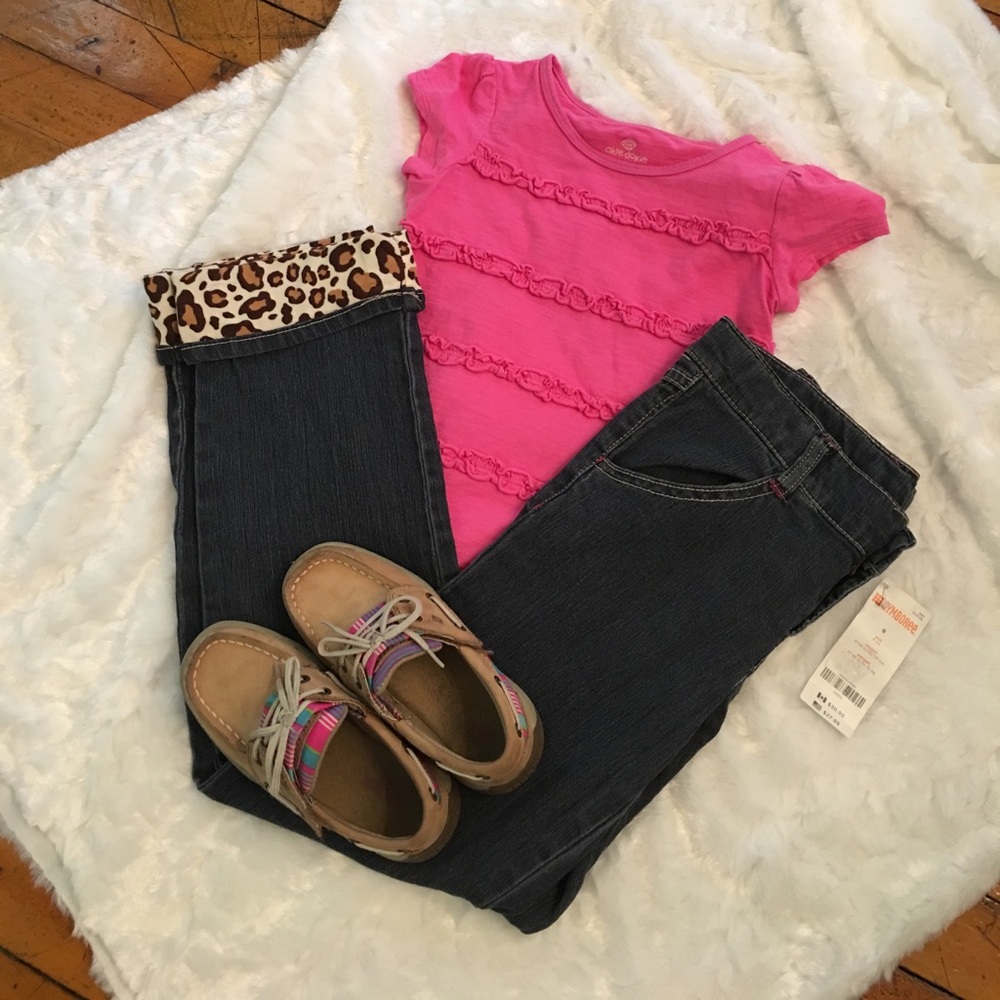 🎊Host Pick🎊 Gymboree Jeans with Leopard Cuffs