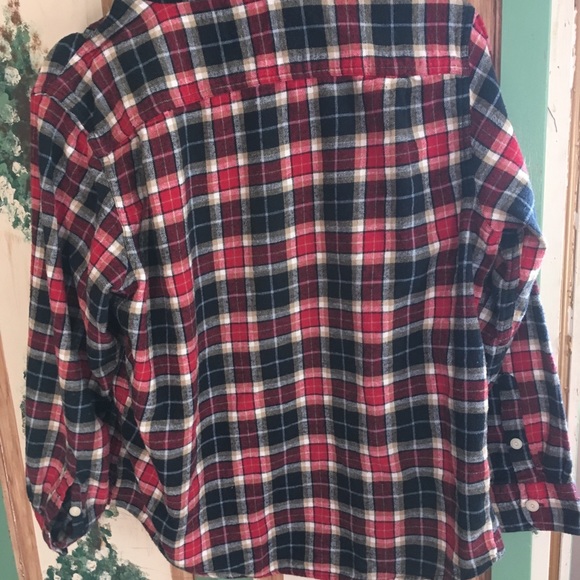 Chaps Denim Fitted Flannel - Picture 2 of 3