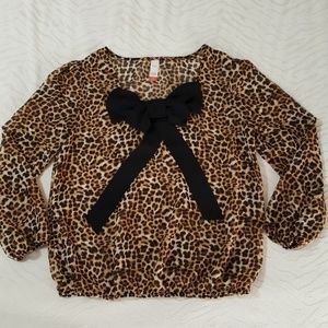 Pussycat Bow Animal Print Blouse Pussycat Bow Animal Print Blouse