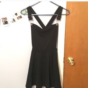 Black overall dress Black overall dress