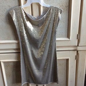 NWOT Alice and Olivia gold sequin dress-medium