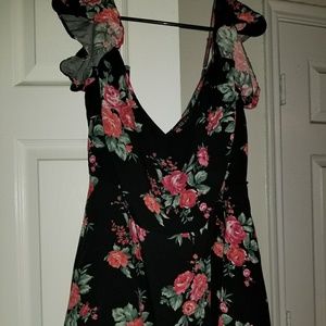 Cold shoulder floral dress