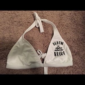 Beach Bride bikini top, L