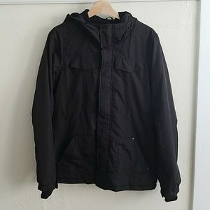 Billabong Black Fleece-lined Coat Size Large
