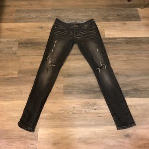 Paige distressed ultra skinny jeans