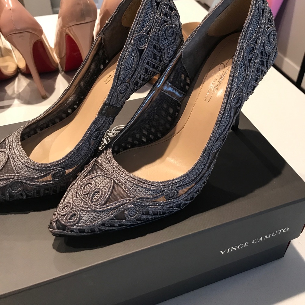 Vince Camuto Silver Pumps