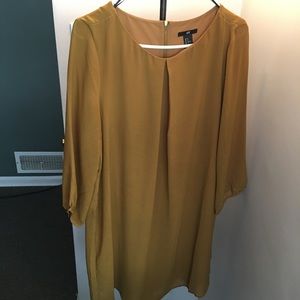 H&M Mustard Yellow Shift Dress