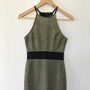 Gold Mesh Cocktail Dress