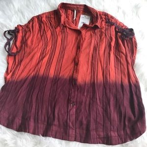 NWT Free people size med orange purple ombre top NWT Free people size med orange purple ombre top