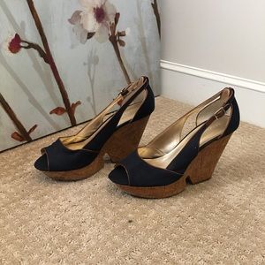 Cork platform wedge