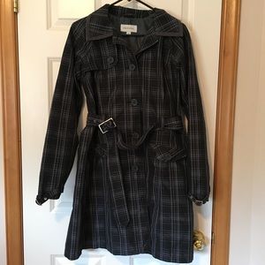 Plaid Trench Coat
