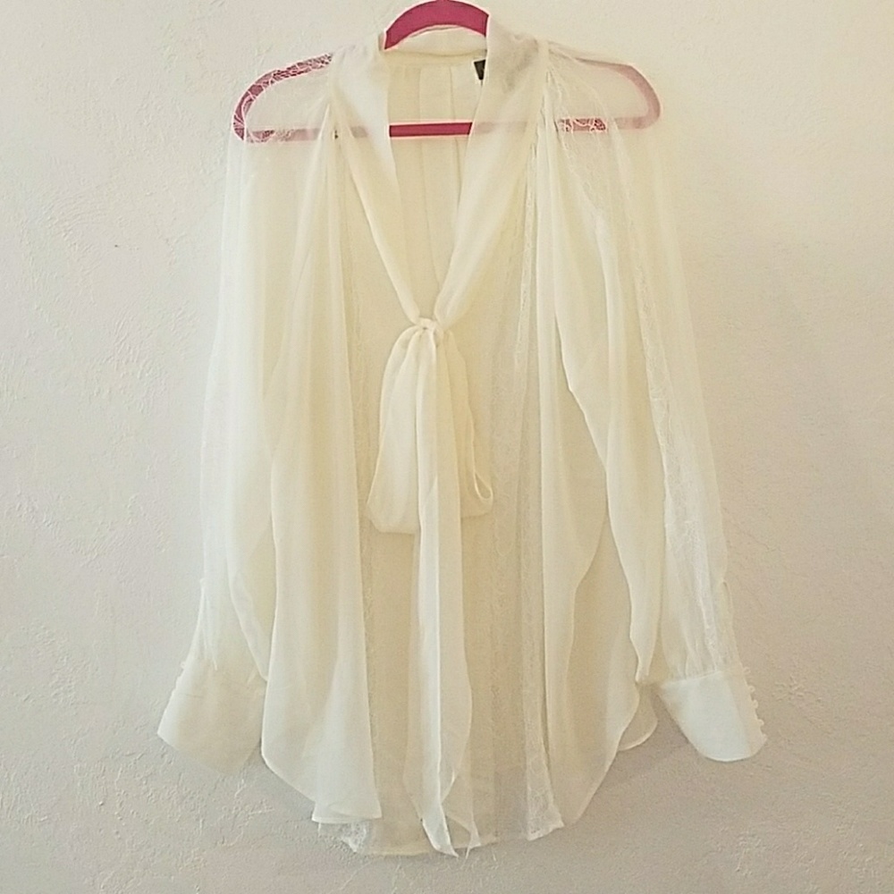 Cream button up shirt