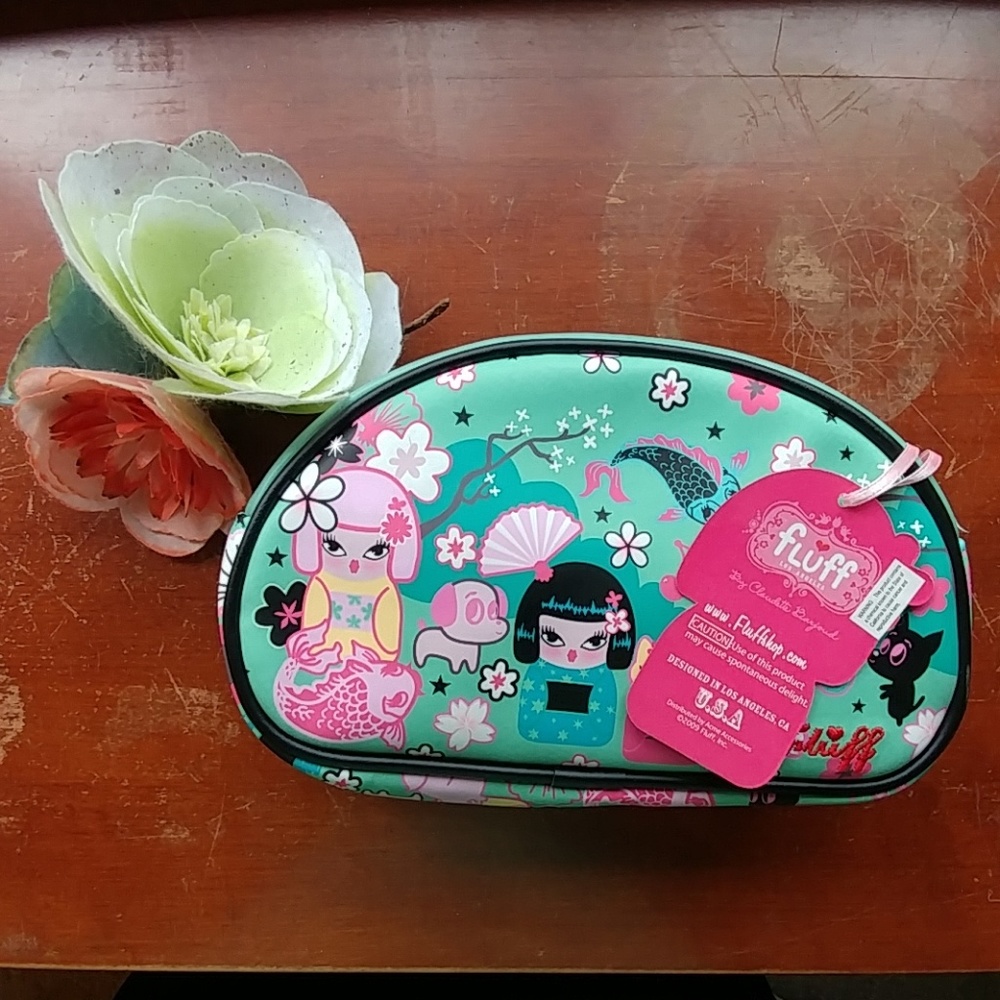Fluff: Crescent Cosmetic Bag - Kimono Cuties