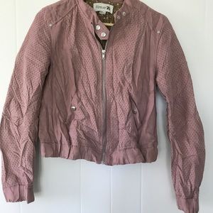 Blush Pink Moto Jacket