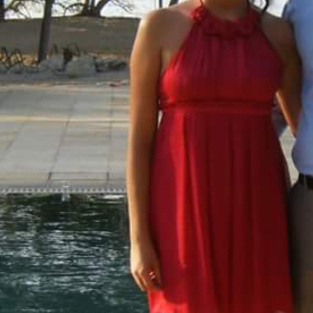 Bebe fuchsia halter baby doll dress. Size Small.