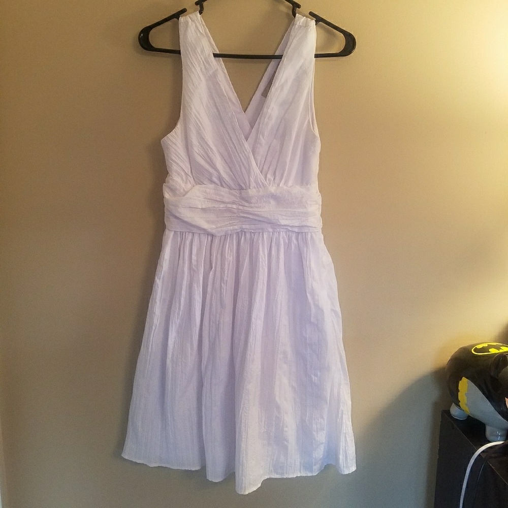 Jonathan Martia - Sz 6 - White V Neck Sundress