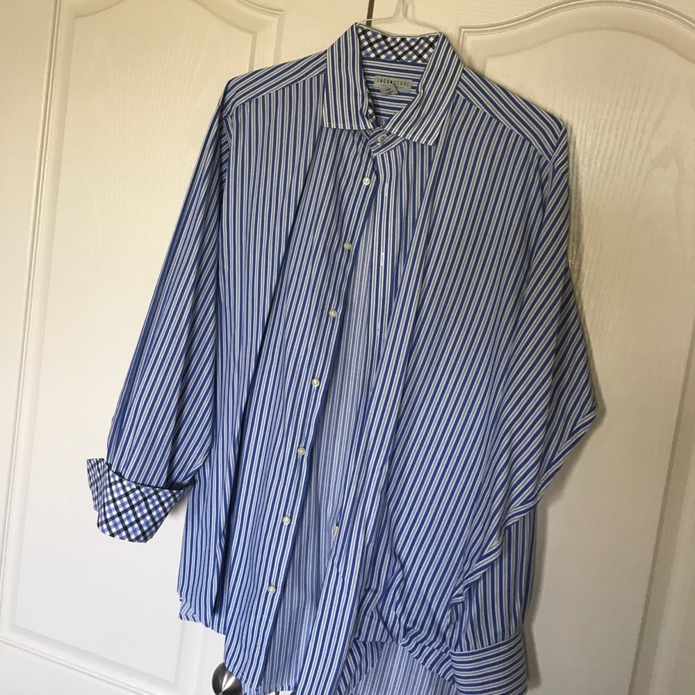 Men’s Thomas Dean Long Sleeve Casual Shirt