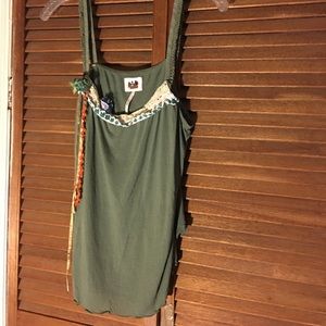 Free people size large green tank top