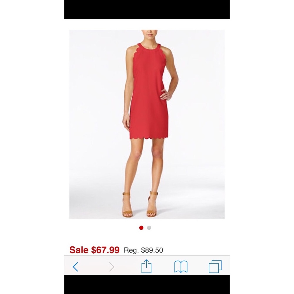 Maison Jules Dillard's XS scalloped tomato dress