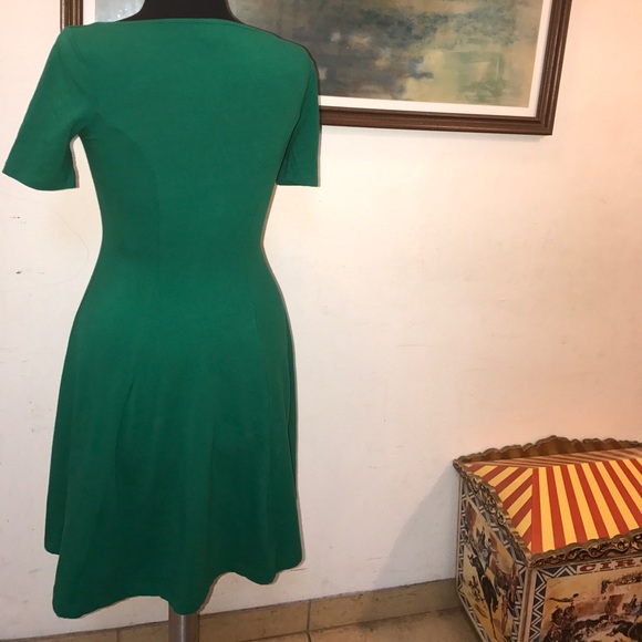 ASOS Sz 2 Skate dress with scallop detail in green - Picture 6 of 8