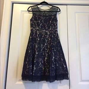 Navy lace dress