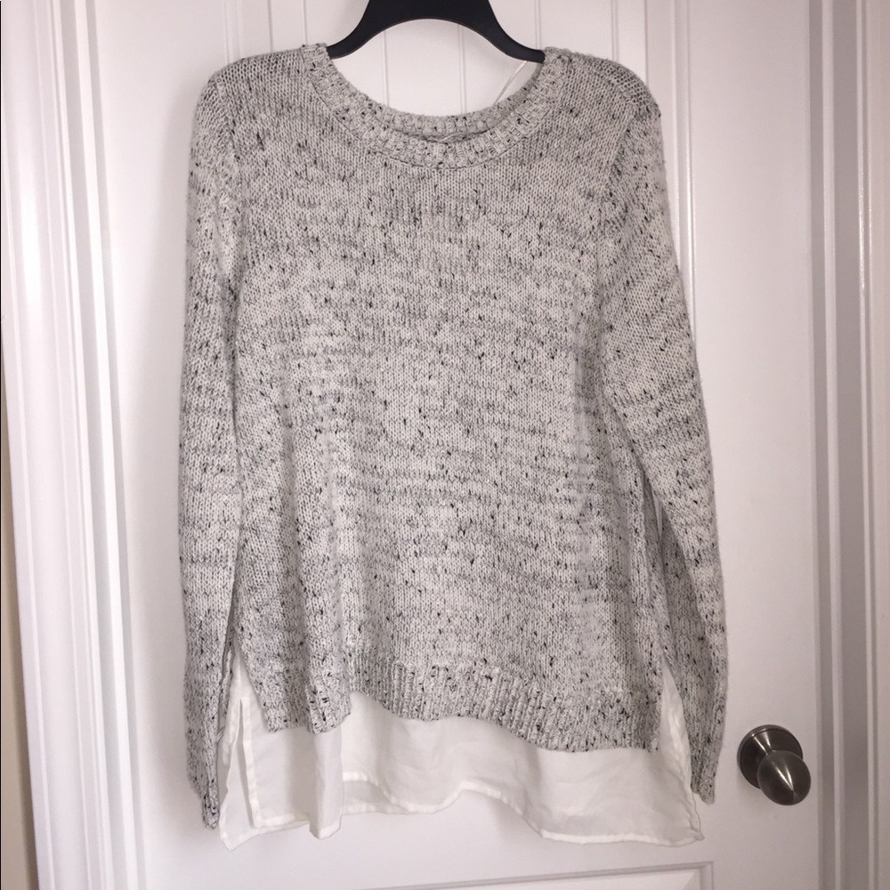 Womens Croft &Barrow Textured mock layered Sweater