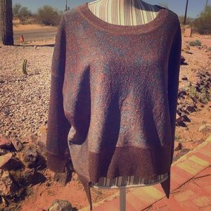 Copper and grey metallic French Connection sweater