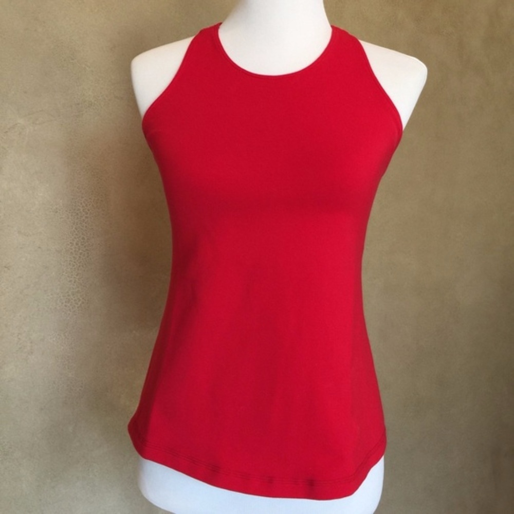 Lululemon Athletica Red Cross Back Tank EUC