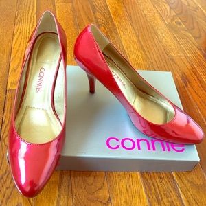 Red patent Connie Pumps