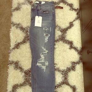 Mid wash Distress Denim