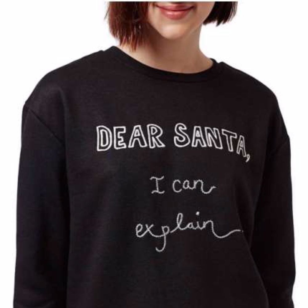 Topshop 'Dear Santa' Crewneck Sweatshirt