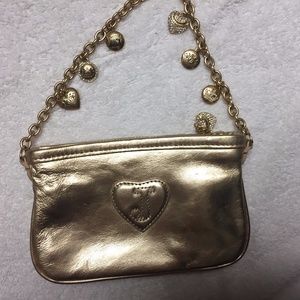 Juicy Couture mini gold metallic bag