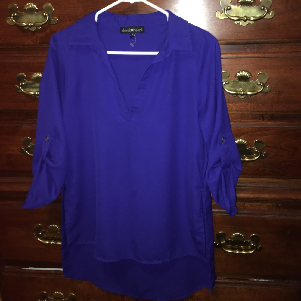 Royal blue blouse