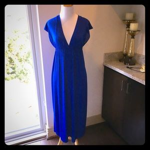 Blue babydoll long dress
