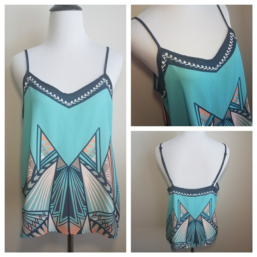 Colorful Great Gatsby Printed Loose Fit Camisole