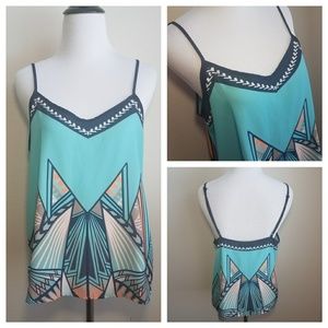 Colorful Great Gatsby Printed Loose Fit Camisole