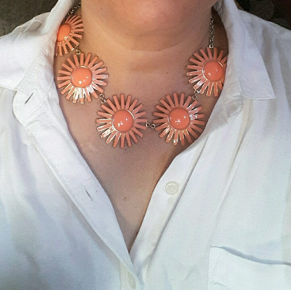 Flower statement necklace