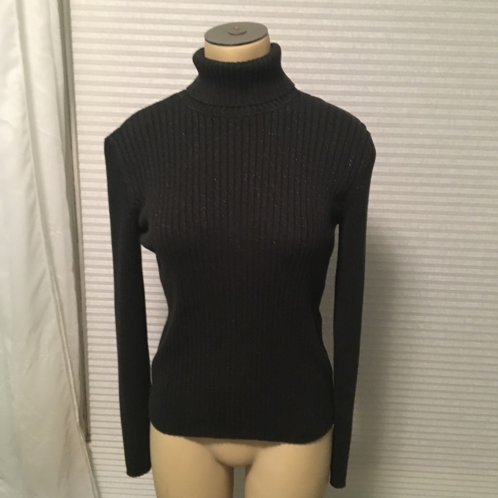 The Limited Black Sparkle Turtleneck size XS