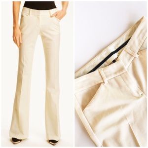 Theory Wool Blend Midrise Flare Cream Trousers 2
