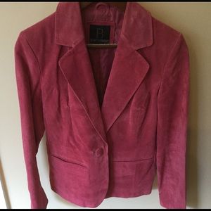 Beautiful pink suede jacket.  Worn once!