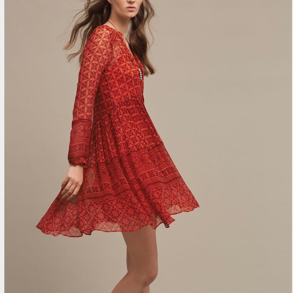 Anthropology Maeve dress, boho style swing dress